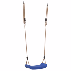 vidaXL Outdoor Swing Seat for Kids Single with Adjustable Rope Tree Swing Red - blue