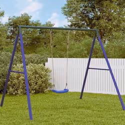 vidaXL Outdoor Swing Seat for Kids Single with Adjustable Rope Tree Swing Red - blue