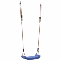 vidaXL Outdoor Swing Seat for Kids Single with Adjustable Rope Tree Swing Red - blue - Additional view 5