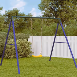 vidaXL Outdoor Swing Seat for Kids Single with Adjustable Rope Tree Swing Red - yellow