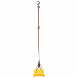 vidaXL Outdoor Swing Seat for Kids Single with Adjustable Rope Tree Swing Red - yellow - Additional view 4