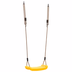 vidaXL Outdoor Swing Seat for Kids Single with Adjustable Rope Tree Swing Red - yellow - Additional view 5