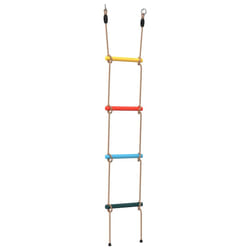 vidaXL Rope Ladder for Kids with 4 Rungs Children Climbing Ladder Multicolour