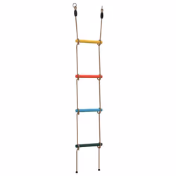 vidaXL Rope Ladder for Kids with 4 Rungs Children Climbing Ladder Multicolour - Additional view 5