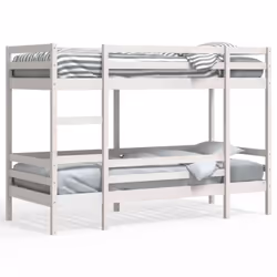vidaXL Bunk Bed Loft Bed Bedroom Bed Frame White 80x200 cm Solid Wood Pine