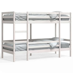 vidaXL Bunk Bed Loft Bed Bedroom Bed Frame White 80x200 cm Solid Wood Pine