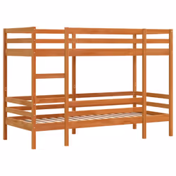 vidaXL Bunk Bed Loft Bed Kids Bed Frame Wax Brown 80x200 cm Solid Wood Pine