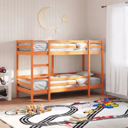 vidaXL Bunk Bed Loft Bed Kids Bed Frame Wax Brown 80x200 cm Solid Wood Pine