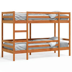 vidaXL Bunk Bed Loft Bed Kids Bed Frame Wax Brown 90x200 cm Solid Wood Pine