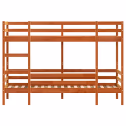 vidaXL Bunk Bed Loft Bed Kids Bed Frame Wax Brown 90x200 cm Solid Wood Pine - Additional view 4