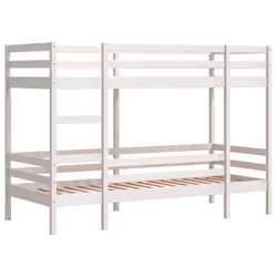 vidaXL Bunk Bed Loft Bed Bedroom Bed Frame White 90x190 cm Solid Wood Pine