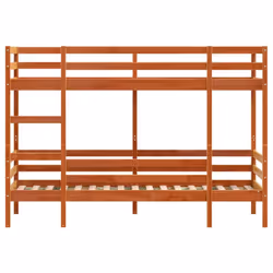 vidaXL Bunk Bed Loft Bed Kids Bed Frame Wax Brown 90x190 cm Solid Wood Pine - Additional view 4