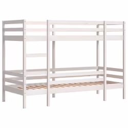 vidaXL Bunk Bed Loft Bed Bedroom Bed Frame White 75x190 cm Solid Wood Pine - Additional view 2