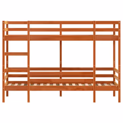 vidaXL Bunk Bed Loft Bed Kids Bed Frame Wax Brown 75x190 cm Solid Wood Pine - Additional view 4
