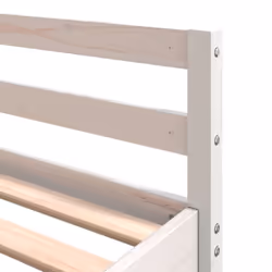 vidaXL Loft Bed with Desk and Ladder Bed Base White 140x200 cm Solid Wood Pine - Additional view 7