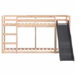 vidaXL Bunk Bed with Slide and Ladder Loft Bed Frame 90x200 cm Solid Wood Pine - Additional view 4