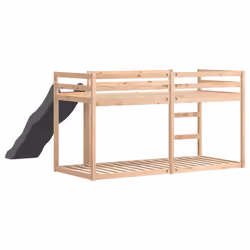 vidaXL Bunk Bed with Slide and Ladder Loft Bed Frame 90x200 cm Solid Wood Pine - Additional view 6