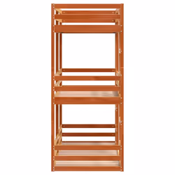 vidaXL Triple Bunk Bed Loft Bed Bed Frame Wax Brown 90x200 cm Solid Wood Pine - Additional view 5