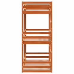 vidaXL Triple Bunk Bed Loft Bed Bed Frame Wax Brown 75x190 cm Solid Wood Pine - Additional view 5
