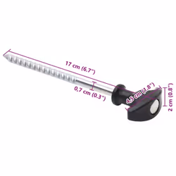 vidaXL Tent Pegs Ground Peg Camping Peg 12 pcs 17 cm Ã7 mm Galvanised Steel - 17 cm/ 24 pcs - Additional view 5