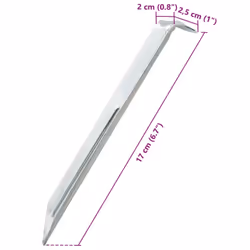 vidaXL Tent Pegs Ground Peg Camping Peg 24 pcs 17 cm Ã20 mm Galvanised Steel - 17 cm - Additional view 6