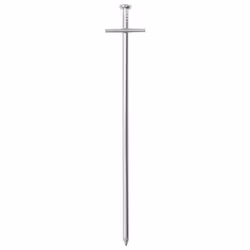 vidaXL Tent Pegs Ground Peg Camping Peg Ground Stake 24 pcs Galvanised Steel - 23 cm