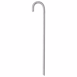 vidaXL Tent Pegs Ground Peg Camping Peg 6 pcs 37 cm Ã10 mm Galvanised Steel - 37 cm/ 6 pcs