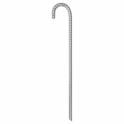 vidaXL Tent Pegs Ground Peg Camping Peg 6 pcs 37 cm Ã10 mm Galvanised Steel - 41.5 cm/ 6 pcs