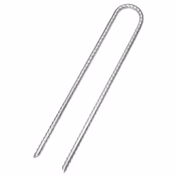 vidaXL Tent Pegs Ground Peg Outdoor Camping Peg U-shaped Galvanised Steel - 30 cm/ 6 pcs - Additional view 2