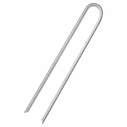 vidaXL Tent Pegs Ground Peg Outdoor Camping Peg U-shaped Galvanised Steel - 37 cm/ 6 pcs