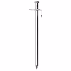 vidaXL Tent Pegs Ground Peg Camping Peg 24 pcs 30 cm 8 mm Galvanised Steel - 19.5 cm