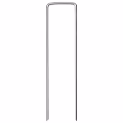 vidaXL Ground Pegs U Shape Ground Stake Garden Peg Tent Peg Galvanised steel - 15 x 3.5 cm/ 25 pcs - Additional view 2
