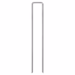 vidaXL Ground Pegs U Shape Ground Stake Garden Peg Tent Peg Galvanised steel - 20 x 4 cm/ 25 pcs