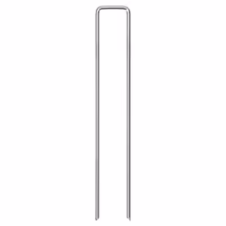 vidaXL Ground Pegs U Shape Ground Stake Garden Peg Tent Peg Galvanised steel - 20 x 4 cm/ 50 pcs
