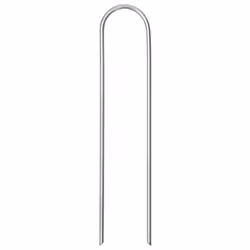 / 25 pcs) vidaXL Ground Pegs U Shape Ground Stake Garden Peg Tent Peg Galvanised steel - 15 x 3.5 cm (round - Additional view 2