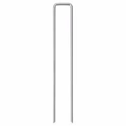 vidaXL Ground Pegs U Shape Ground Stake Garden Peg Tent Peg Galvanised steel - 20 x 3.5 cm