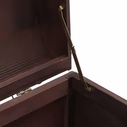 vidaXL Treasure Chest with Latches Storage Box Treasure Box Dark Brown Plywood - 90 x 50 x 39.5 cm - Additional view 8