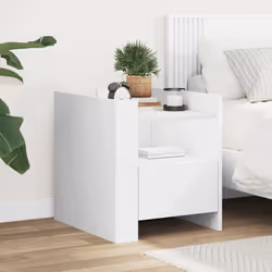 VidaXL 848276 nightstand/bedside table White