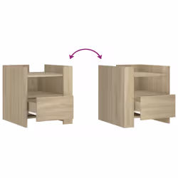 VidaXL 848278 nightstand/bedside table Oak - Additional view 8