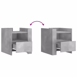 VidaXL 848279 nightstand/bedside table Concrete colour - Additional view 8