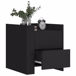 VidaXL 848284 nightstand/bedside table Black