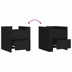 VidaXL 848284 nightstand/bedside table Black - Additional view 5