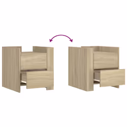 VidaXL 848285 nightstand/bedside table Oak - Additional view 8