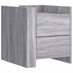 vidaXL Bedside Cabinet Nightstand Bed Side Table Engineered Wood - grey sonoma