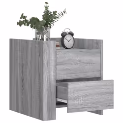 vidaXL Bedside Cabinet Nightstand Bed Side Table Engineered Wood - grey sonoma