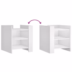 VidaXL 848290 nightstand/bedside table White - Additional view 7