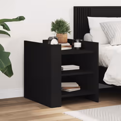 VidaXL 848291 nightstand/bedside table Black
