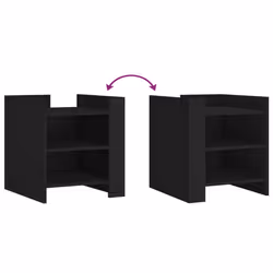 VidaXL 848291 nightstand/bedside table Black - Additional view 7