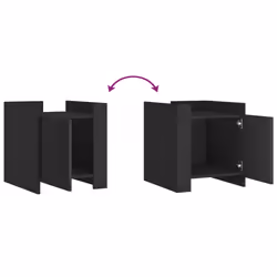 VidaXL 848298 nightstand/bedside table Black - Additional view 8