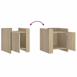 VidaXL 848299 nightstand/bedside table Oak - Additional view 8